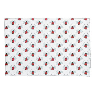 Cute Ladybug Illustration Pillow Case