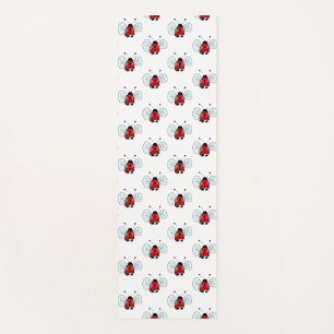 Cute Ladybug Illustration Yoga Mat