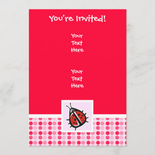 Cute Ladybug Invitation