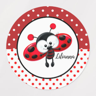Cute Ladybug Kids' Labels