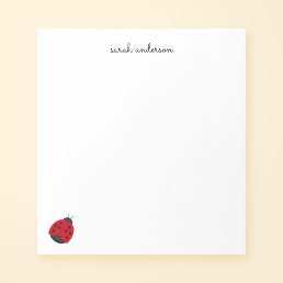 Cute Ladybug Kids Personalized Notepad