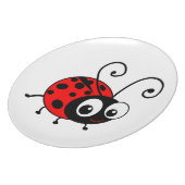 Cute Ladybug Kids plate - white (Left Side)