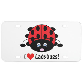 Cute Ladybug License Plate Cover