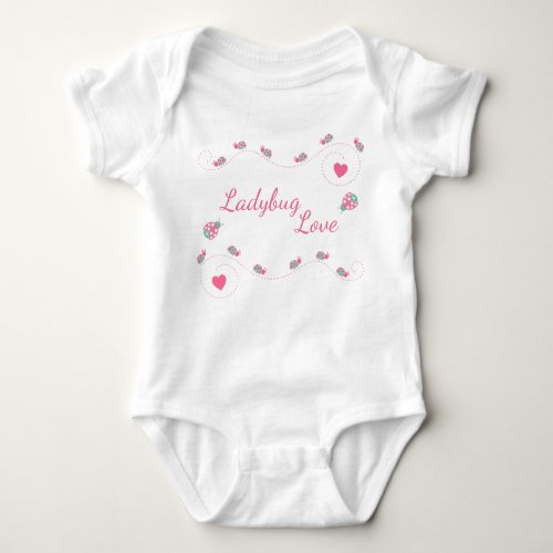 Cute Ladybug Love Baby Bodysuit