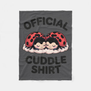 Cute Ladybug Love Cuddle Fleece Blanket