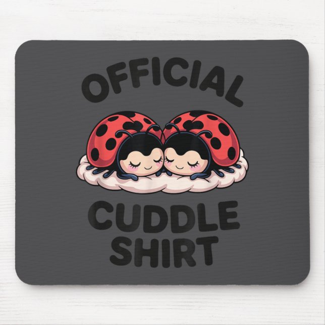 Cute Ladybug Love Cuddle  Mouse Pad (Front)