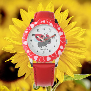 cute ladybug lover add name  watch