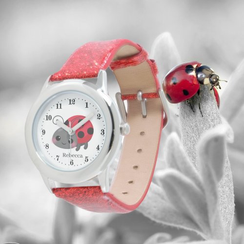 cute ladybug lover add name Watch