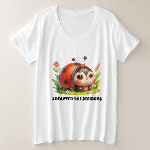 Cute ladybug lovers customizable plus size T-Shirt