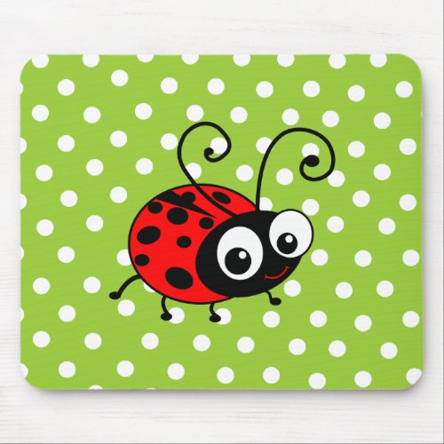 Cute Ladybug Mouse Pad