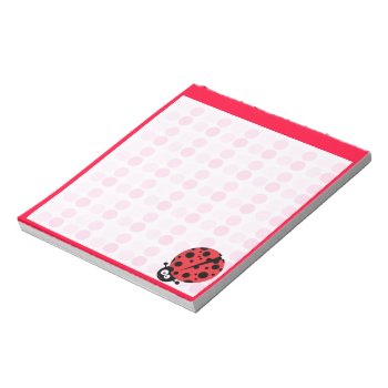 Cute Ladybug Notepad by CreativeCovers at Zazzle