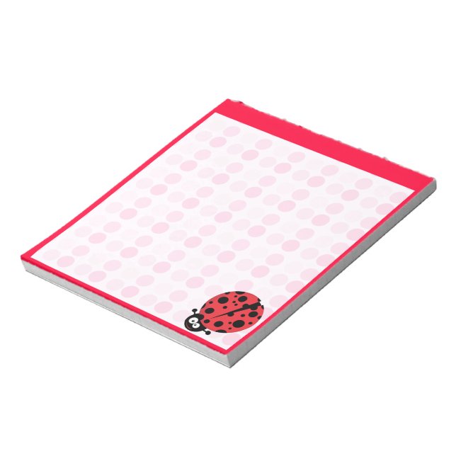 Cute Ladybug Notepad (Rotated)