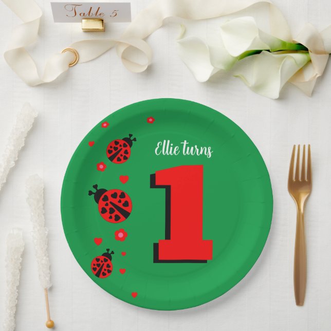 Cute Ladybug Paper Plates (Wedding)