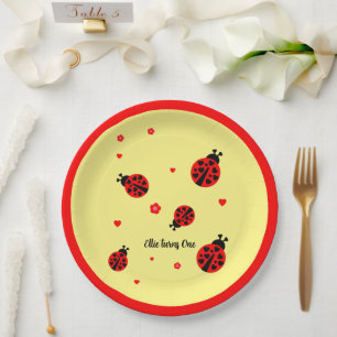 Cute Ladybug Paper Plates