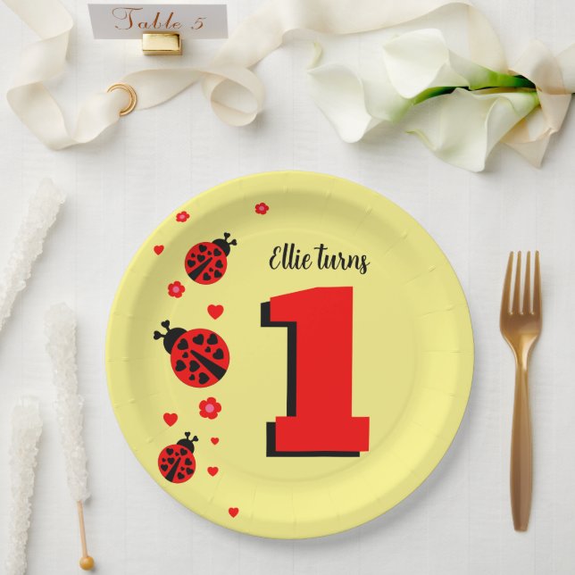 Cute Ladybug Paper Plates (Wedding)