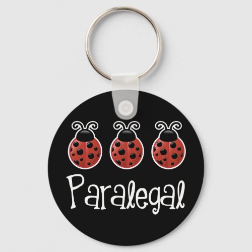 Cute Ladybug Paralegal Gift Keychain
