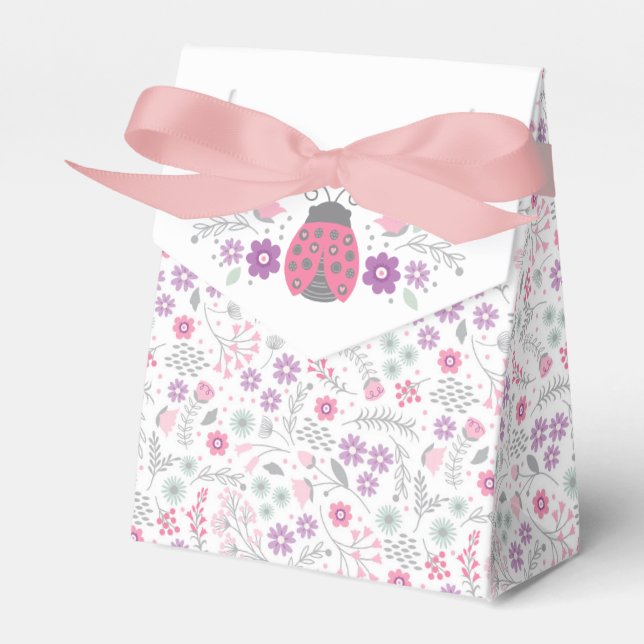 Cute Ladybug Party Favor Box (Front Side)