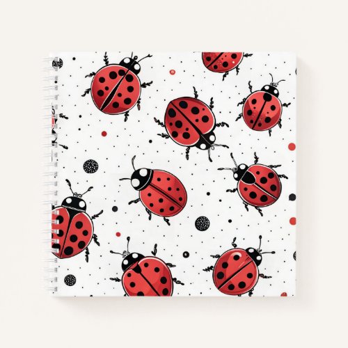 Cute Ladybug Pattern Notebook