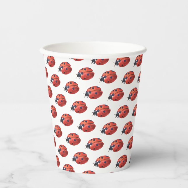 Cute Ladybug Pattern Paper Cups (Front)
