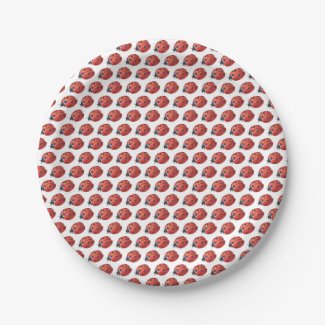 Cute Ladybug Pattern Paper Plates
