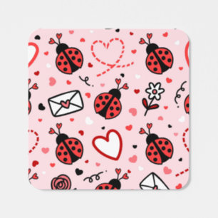 Cute Ladybug Pattern Stickers Roll