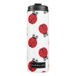 Cute Ladybug Pattern Thermal Tumbler