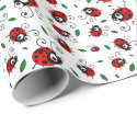 Cute ladybug pattern wrapping paper
