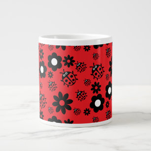 Cute ladybug Patterned Giant Coffee Mug