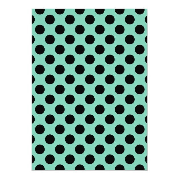 Cute Ladybug Polka Dots Mint Green Baby Shower Invitation