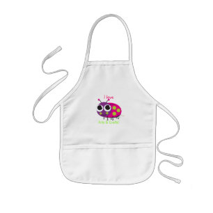 Cute Ladybug "Positive Thoughts" Toddler T-Shirt Kids' Apron