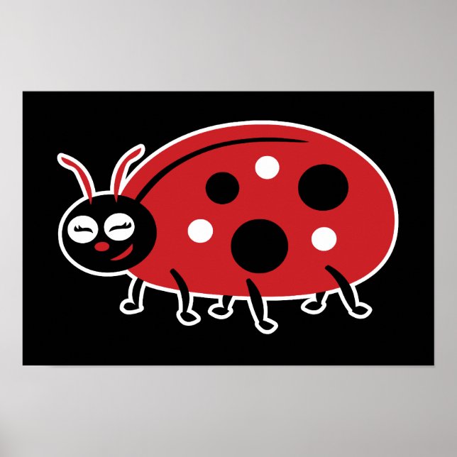 Cute Ladybug Poster (Front)