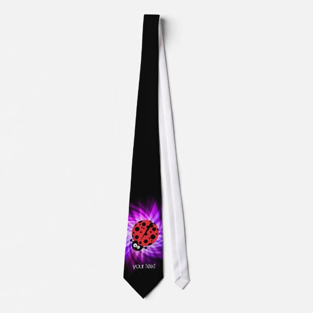 Cute Ladybug; Purple Tie (Front)