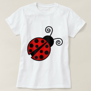 Cute Ladybug - Red and Black T-Shirt