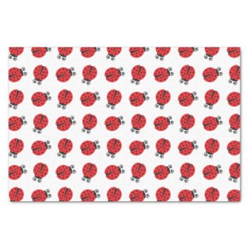 Cute Ladybug Red And Black Tissue Paper by DoodleDeDoo at Zazzle