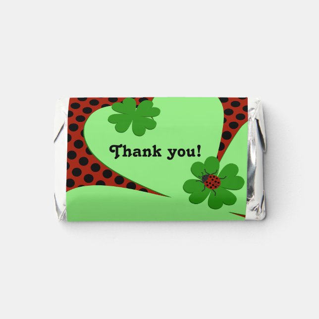 Cute Ladybug Thank You! Birthday Party Hershey's Miniatures (Front)