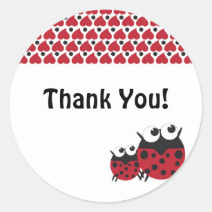 CUTE LadyBug Thank You Sticker