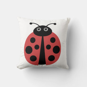 Cute Ladybug Throw Pillow