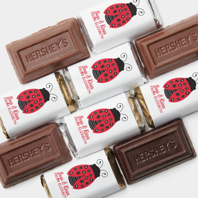 Cute Ladybug Valentine Hershey's Miniatures (Assorted)