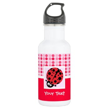 Cute Ladybug Water Bottle by CreativeCovers at Zazzle