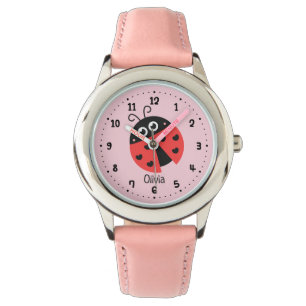 Cute Ladybug with Hearts Spots Kids Watch