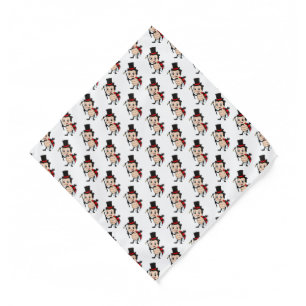 Cute ladybug with top hat and tie cartoon bandana