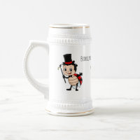 Cute ladybug with top hat and tie cartoon