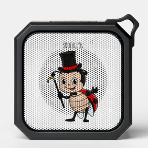 Cute ladybug with top hat and tie cartoon bluetooth speaker