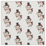 Cute ladybug with top hat and tie cartoon fabric