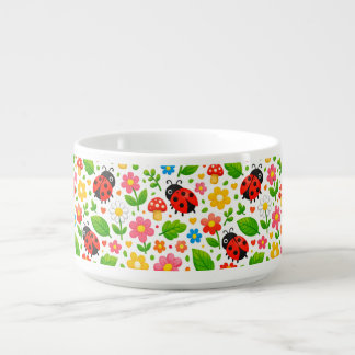 Cute Ladybugs and Flowers for Kids Bowl