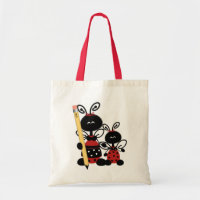 Cute Ladybugs and Pencil Teacher's Tote Bag