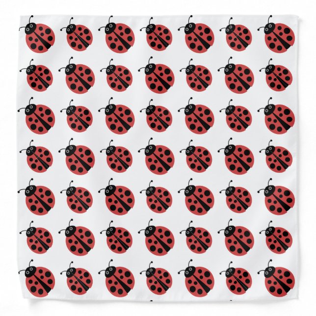 Cute Ladybugs Animal Print Bandana (Front)