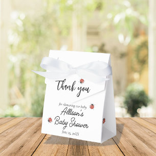 Cute Ladybugs Baby Shower Favor Boxes