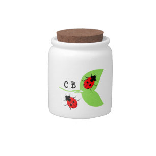 Cute Ladybugs Candy Money Treat Jar