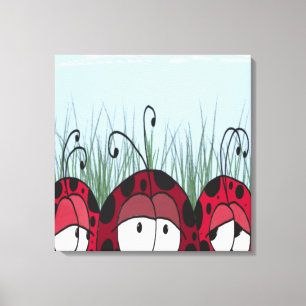 Cute Ladybugs Canvas Print
